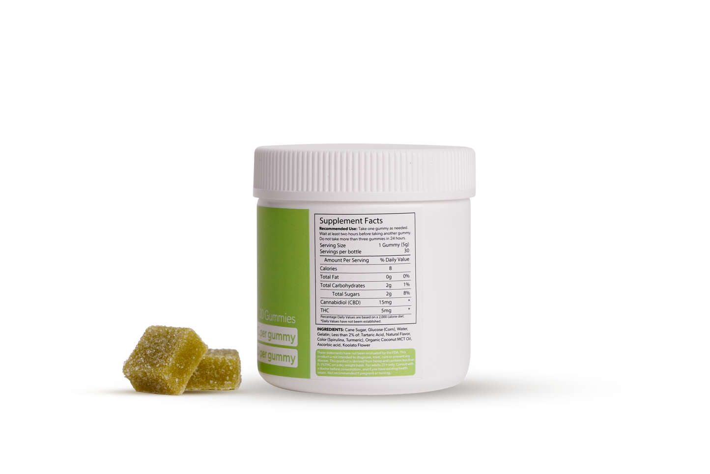 Chill: Whole Flower THC Gummies, 5mg THC: 15mg CBD